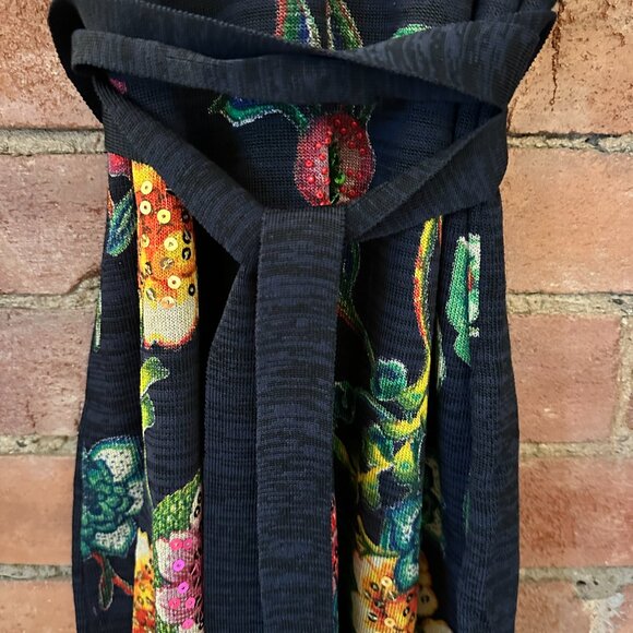 Desigual Knitwear Party Dress, Floral & Sequin Embroidery, Size XL - Picture 5 of 9